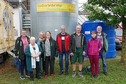 ÖDP Besuchergruppe in der Biogasanlage in Puchschlagen